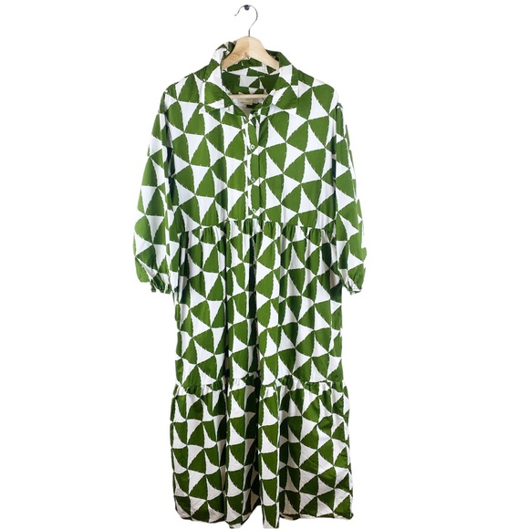 Anthropologie Bettina Tiered Shirt Dress by Maeve 1X New - Picture 4 of 10